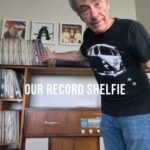 Jel with OLDER the band's record shelfie