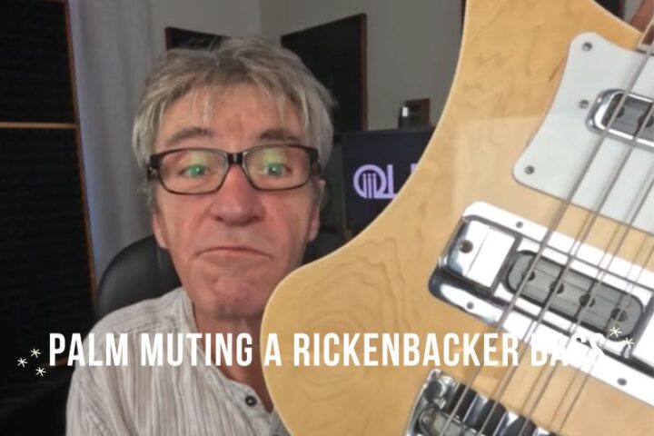 Jel from OLDER the band - palm muting on a Rickenbacker bass