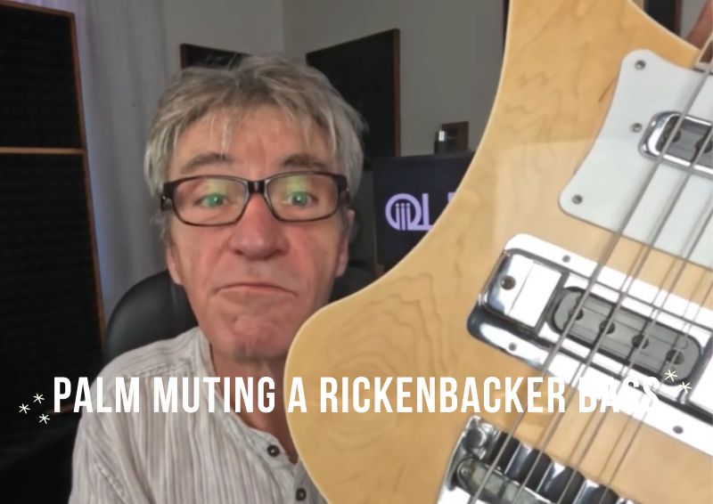 Jel from OLDER the band - palm muting on a Rickenbacker bass